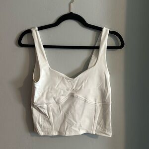 Abercrombie Cropped White Tank
